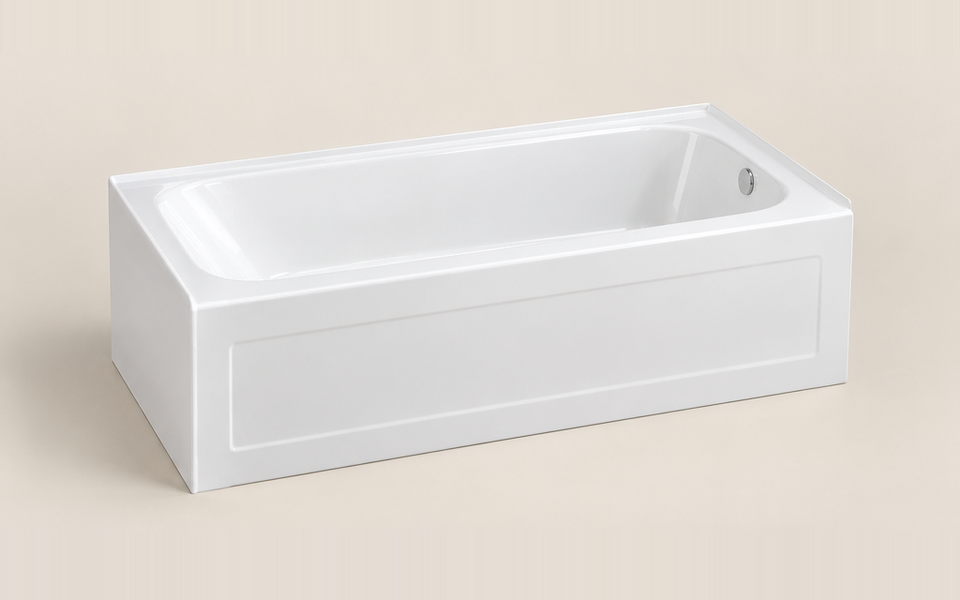 Alcove Built‑in Bathtub from Soak Bath on a plain studio background