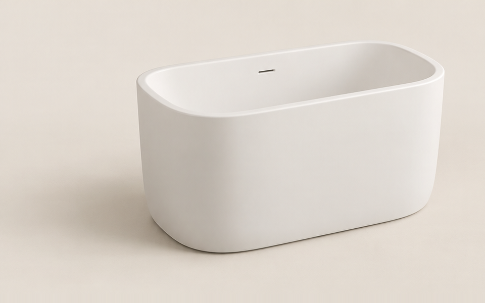 Compact Soaking Bathtub from Soak Bath on a plain studio background