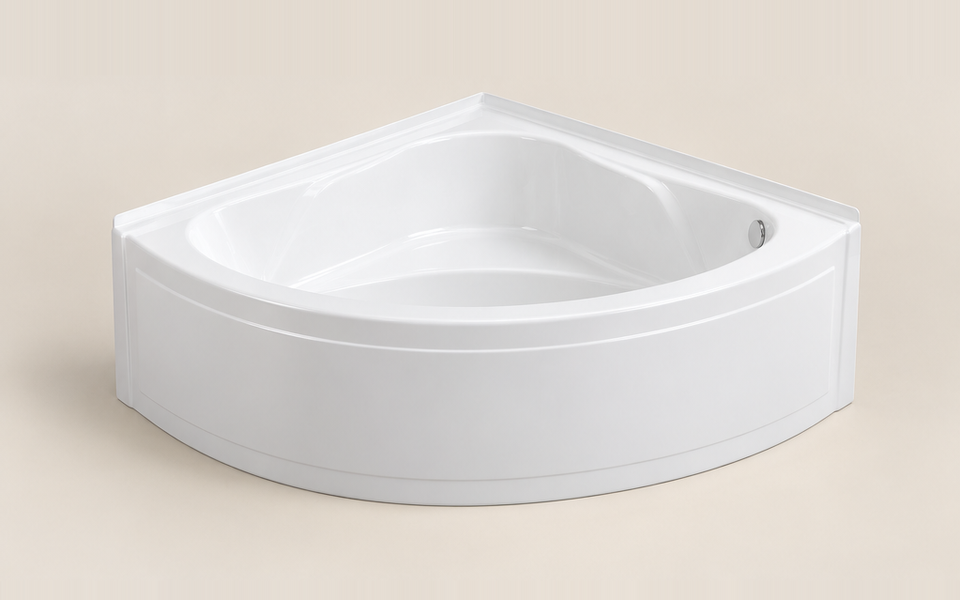 Corner Built‑in Bathtub from Soak Bath on a plain studio background