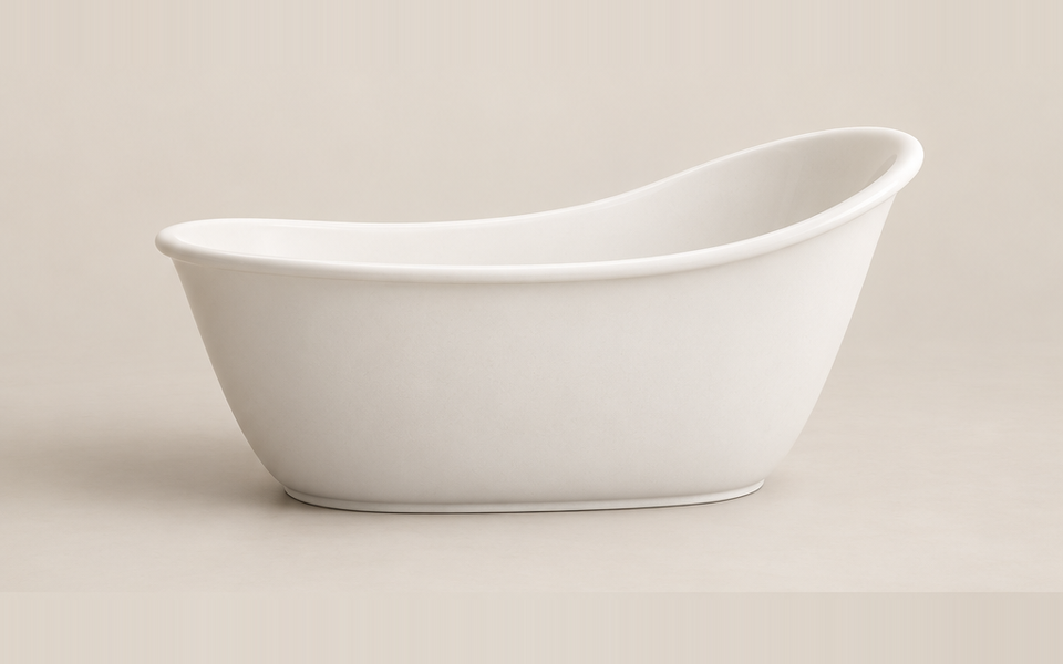 Slipper Freestanding Bathtub from Soak Bath on a plain studio background